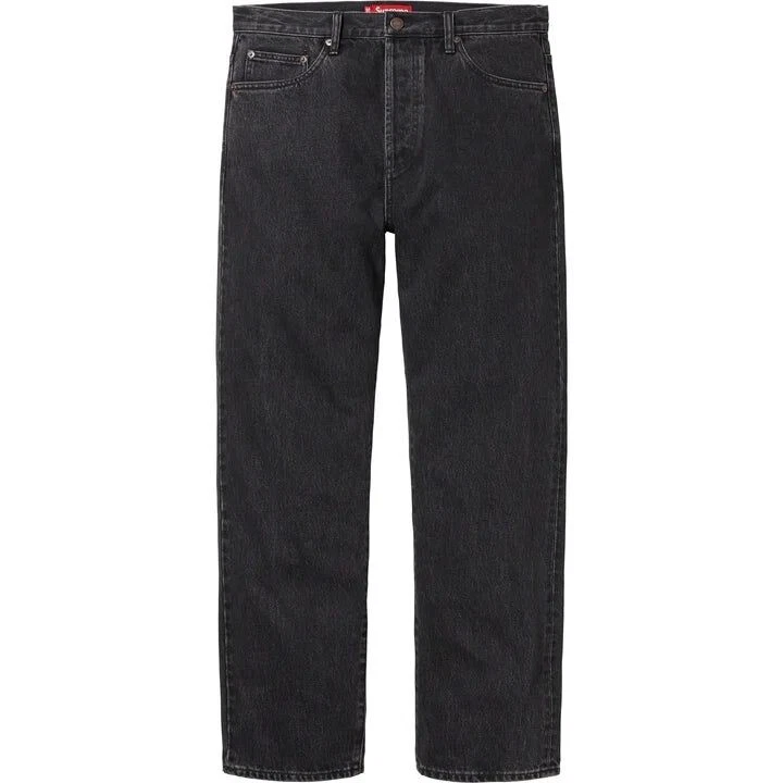 Jean régulier noir délavé Supreme taille 32