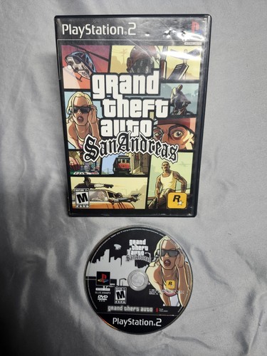 Grand Theft Auto: San Andreas (Sony Playstation 2, 2004) Black Label Tested CIB