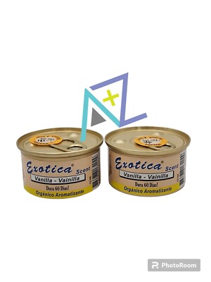 2x Exotica Extra Strength Organic Air Freshener Vanilla  for Car, Home, Office