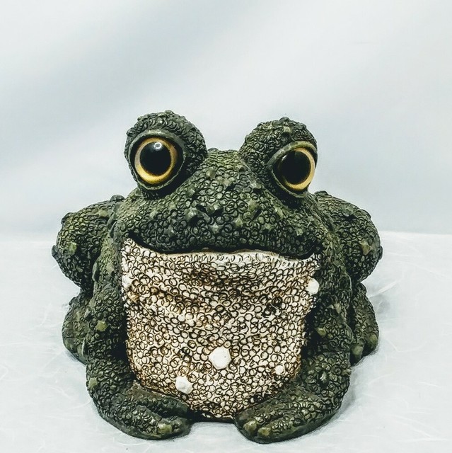 Toad Hollow XL Large Toad Glass Eyes Whimsical Home & Garden Statue 8