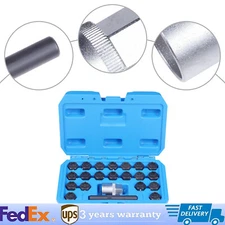 22pcs Universal Locking Lug Nut Master Key Set Wheel Lock Removal Tool US