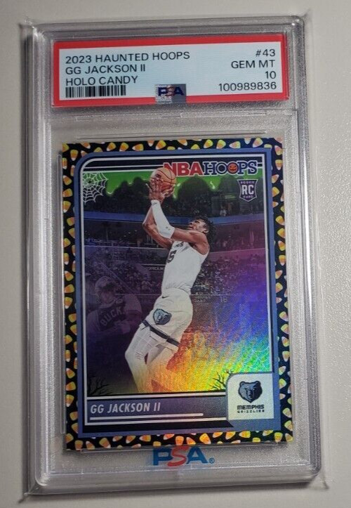 2023 PANINI HAUNTED HOOPS HOLO CANDY #43 GG JACKSON II PSA 10