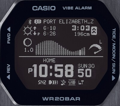 Casio G-Shock G-Lide GBX-100NS-1JF Moon Tide Data Bluetooth