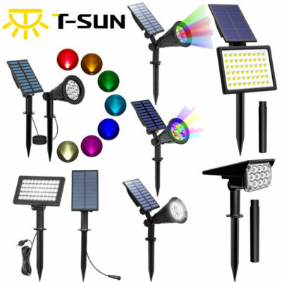 Solar Muti-Colors Spot Lights Outdoor Garden Security Pathway Landscape Lamp US