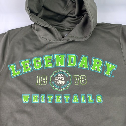 Legendary Whitetails Hoodie Youth Size YXL 18/20 Green Pullover Graphic Print - Picture 4 of 8