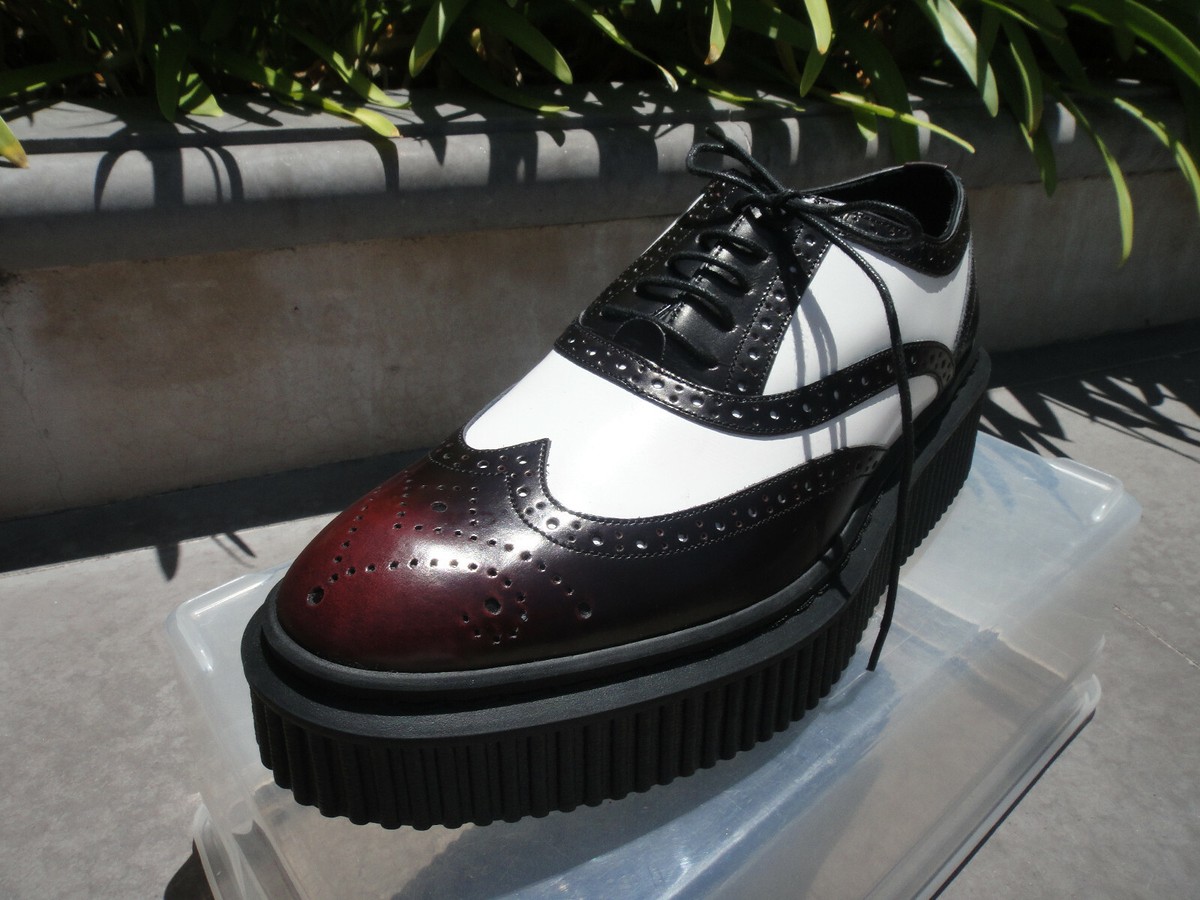 Burberry GOLF CHELSAM LACE-UP CREEPER Leather Platform Shoes 