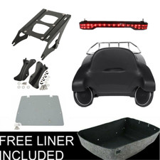 King Trunk Speakers Backrest Pad Light Fit For Harley Electra Road Glide 2014-Up