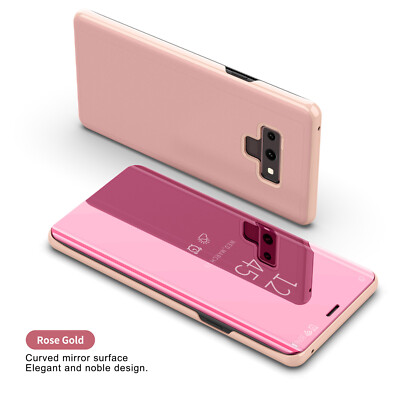 For Samsung S25/S24 FE/S23/S22/S21/S10 S-view Mirror Smart Flip Stand Case Cover