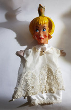 Ancienne Marionnette a main vintage Reine princesse  dentelle / théâtre GUIGNOL