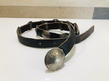 AUTHENTIC RARE VTG MEXICANOS CONCHO Brown Leather Belt - 36