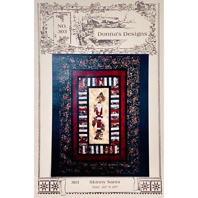 Skinny Santa Christmas Quilt PATTERN by Donna s Designs Santa Claus