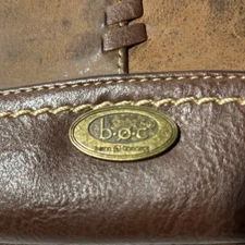 B.O.C Born Concepts 8” Wallet Wristlet Faux Leather Brown Dual Zip Around India