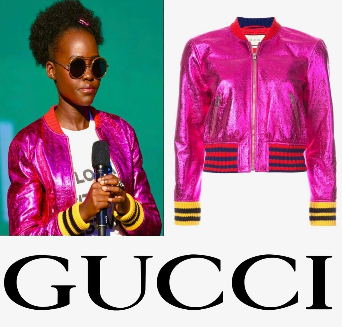 Gucci 2017 Barbie Metallic Purple Leather Jacket 38 40 42 2 4 6