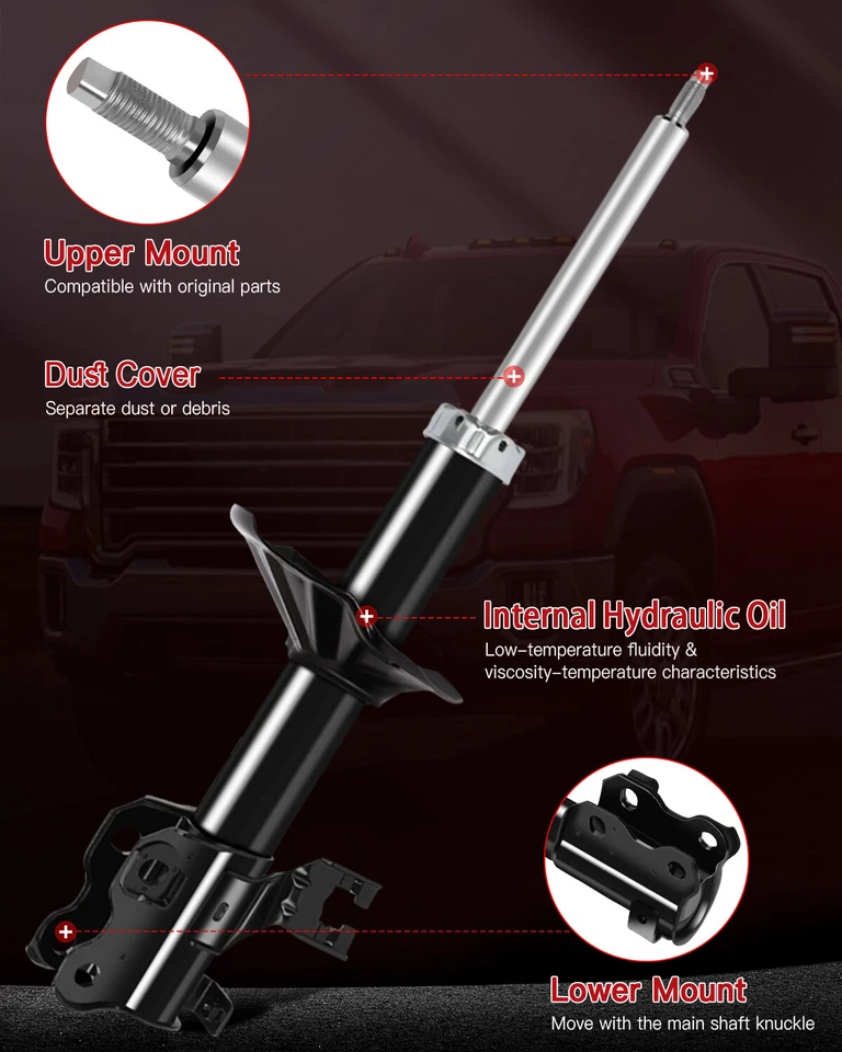 Amortiguador de puntal delantero y trasero 4 piezas para Nissan 200SX 95-99 Sentra 1995-98 izquierda derecha Foto 4 de 4