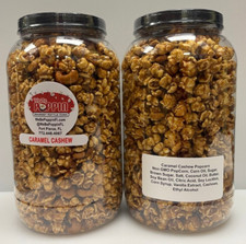 World's Best Gourmet CARAMEL CASHEW Corn Popcorn - 1 Gallon Container