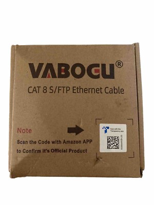 Vabogu Cat 8 Ethernet Cable, 30ft Heavy Duty High Speed Indoor-Outdoor Cable