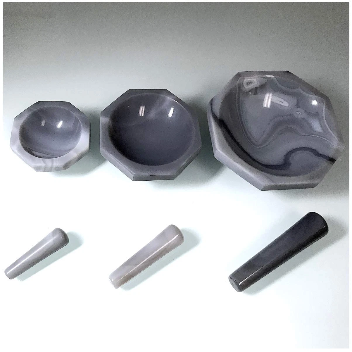 Alpha Nanotech Agate Mortar and Pestle (Inner Diameter 100 Mm; Inner Depth 30 Mm