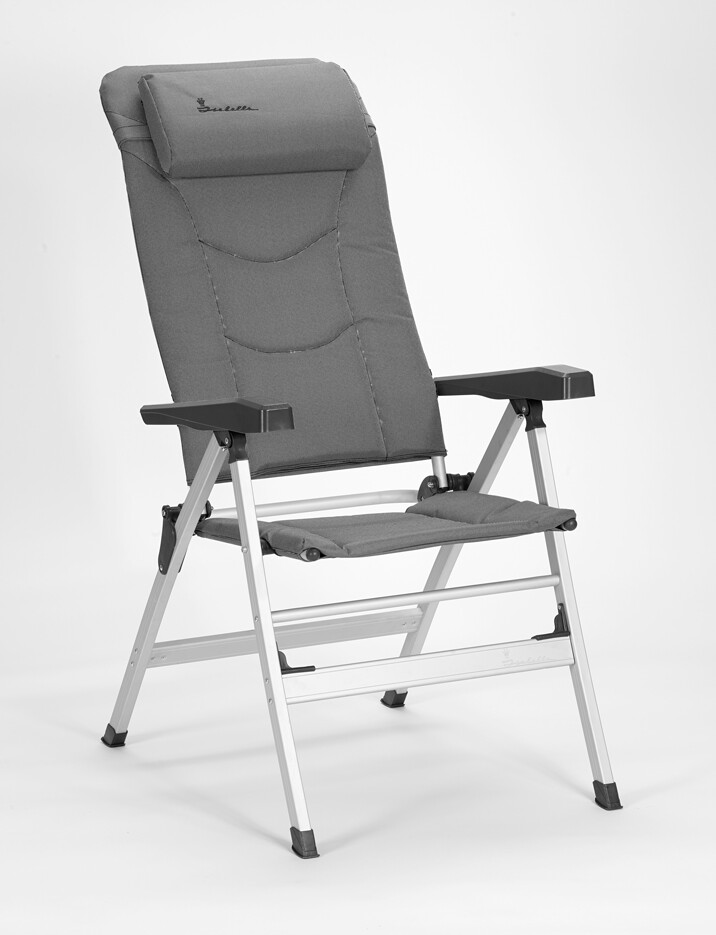 Isabella Thor Lightweight Alloy Folding Reclining Camping Chair - Light Grey