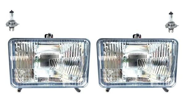 2X H4 Scheinwerfer Traktorlampe Fernlicht Abblendlicht Deutz Und 12V GlüHbirnen-image