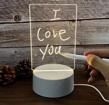 Note Board Creative Led Night Light Gift Girlfriend Children Message Board Decor