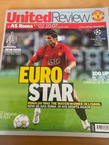 Manchester United Home Football Programmes 2007/2008 #69 - select from dropdown - Picture 13 of 54
