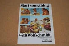70s Vintage Print Ad Start something with Wolfschmidt Vodka lady man romance her
