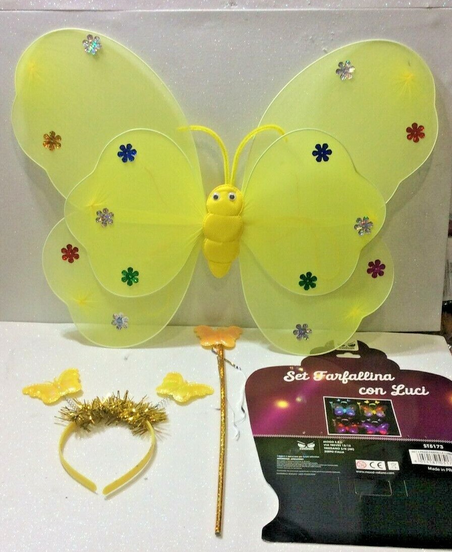 Fascinatore a forma di farfalla con erba, corona da fascia per la testa