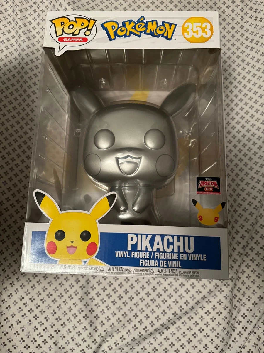 Pop Pokemon Pikachu Silver Metallic Vinyl Figure