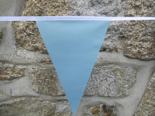 Sky Blue Triangular Coloured Flag Polyester Bunting - Premium Quality - Picture 22 of 41