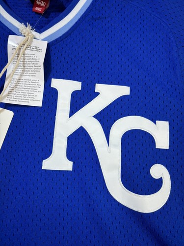 Mitchell & Ness 1989 BO JACKSON #16 Kansas City Royals BP Jersey Blue Men's M 40 - Picture 2 of 10