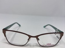 LULU BY LULU GUINNESS EYEGLASSES FRAME LK007 BROWN/GREEN 46-15-125 FULL RIM AI50