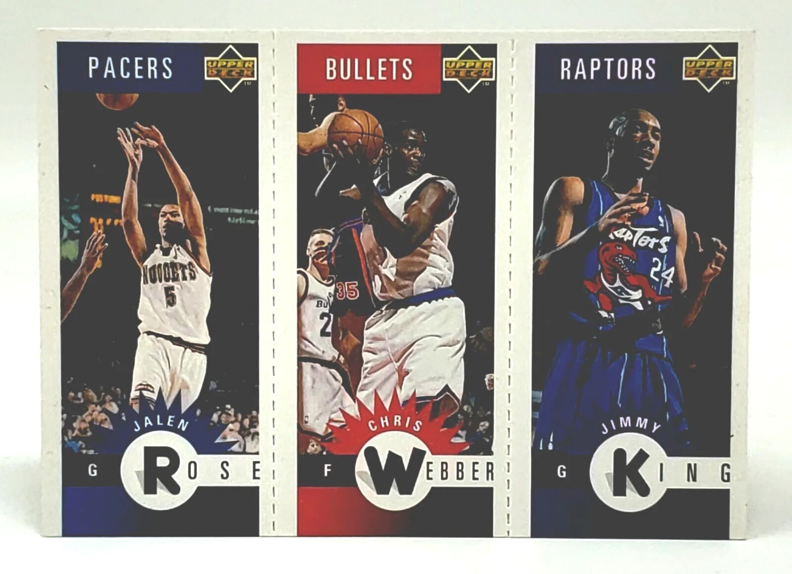 1996-97 Collector's Choice Mini-Cards #M79 Jalen Rose/Chris Webber/Jimmy King