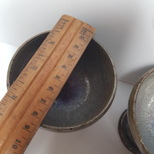 Pottery Bingara goblets Australian signed Rare Studio art - Picture 10 of 12