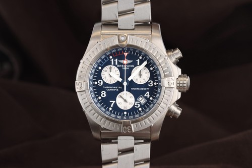 Breitling Avenger M1 Chronograph, Navy Blue Dial - Titanium on Bracelet, E73360