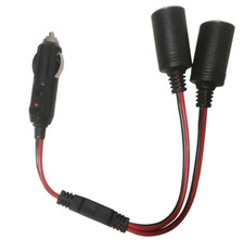 12V 15A 16AWG Heavy Duty 14" "Y" Splitter Adapter With LED Power Light