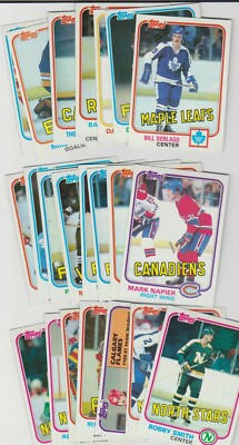 1981-82 Topps Hockey SET BREAK singles - rookies, commons, stars, Hall of Famers