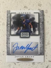 Jovan Grant 2021 Sage Premier Draft Auto Black Rookie LA Rams Merrimack RC