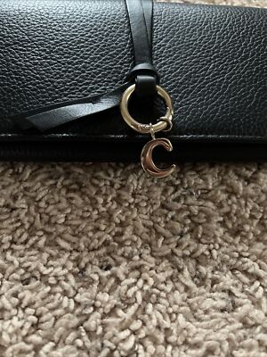 Chloe Alphabet Wallet with Flap Black Leather Retail $710 | eBay