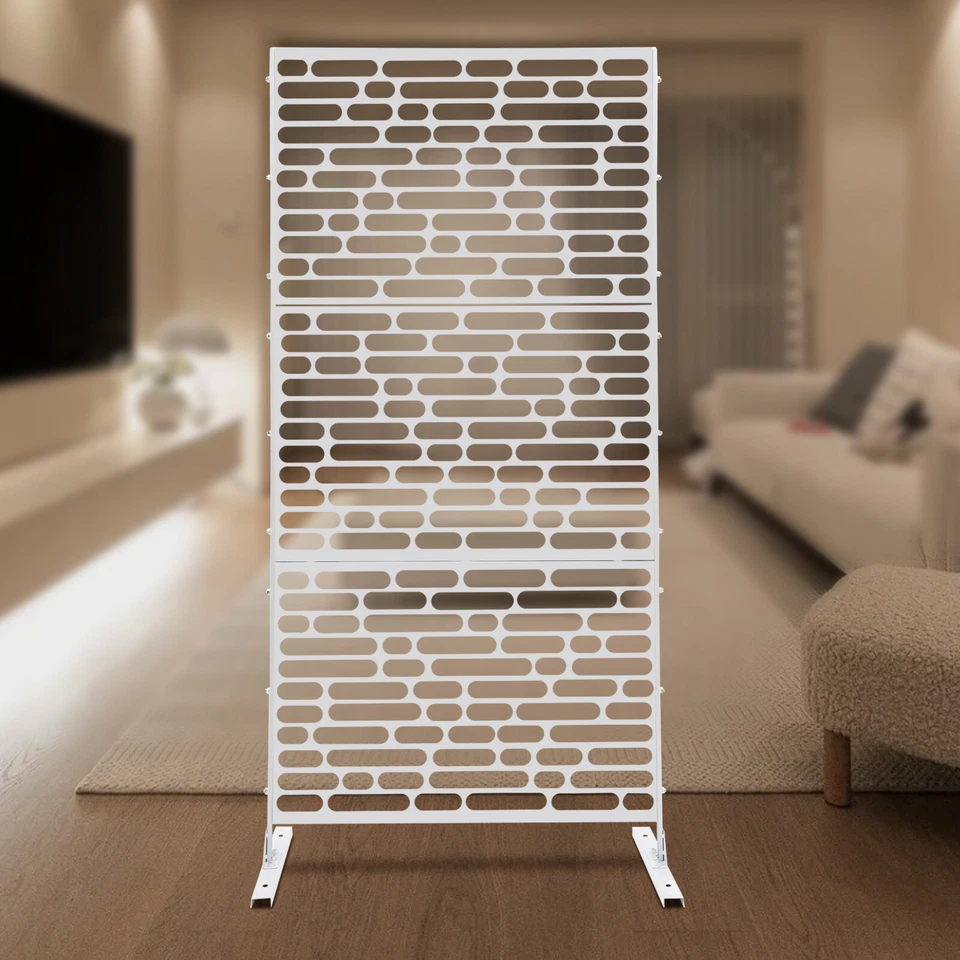 Pantalla de privacidad de metal de 6,2 pies X 3 pies al aire libre para patio, jardín, cerca, decoración de balcón - Imagen 2 de 4