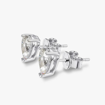 Ohrstecker 2,0 kt Birnenschliff Laborgefertigt Diamant Testpass VVS1/D 18 K Gold