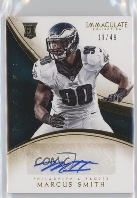 2014 Panini Immaculate Rookie Auto 19/49 Marcus Smith #157 Auto 0b2