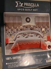 Priscilla 5 Pieces 100 Quilted King Size