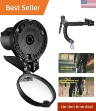 DROP Bike Mirror in Black - Folding Rear-View with 360-Degree Safety Vision