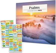 Psalms Calendar 2026 Mini Size - Deluxe 2026 Religious Bible Verse 7" X 7" Wall 