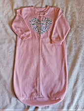 Sleep Sack 0 to 9 month Girls pajama Carters Pink Northern Fleece baby sleepwear
