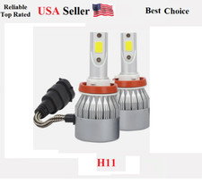 2pcs C6 H11 Led 6500k White Headlight Kit 72w 7600lm Hilo Beam Bulb