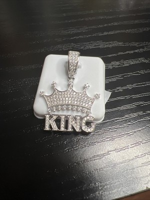 925 Sterling Silber Spinell König mit Krone Anhänger