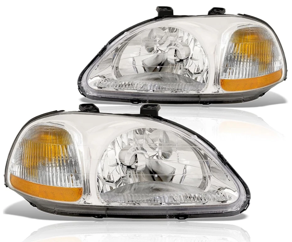 Lámpara de repuesto de faros transparentes diestra+derecha para Honda Civic DX/EX/LX 1996-1998 Foto 2 de 4