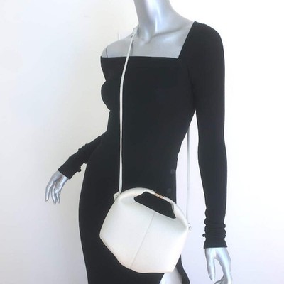 Polene Beri Small Crossbody Bag Cream Grained Leather NEW