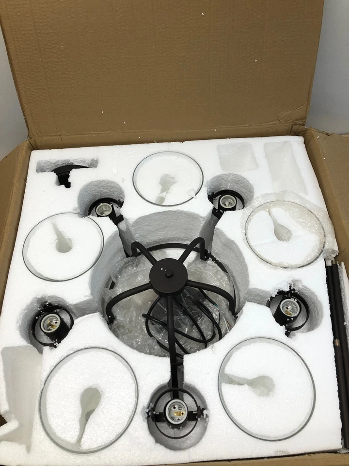 Maxim lighting 26117CDOI Seafarer 23,75 pulgadas Bronce frotado con aceite W 5 luces Foto 2 de 2